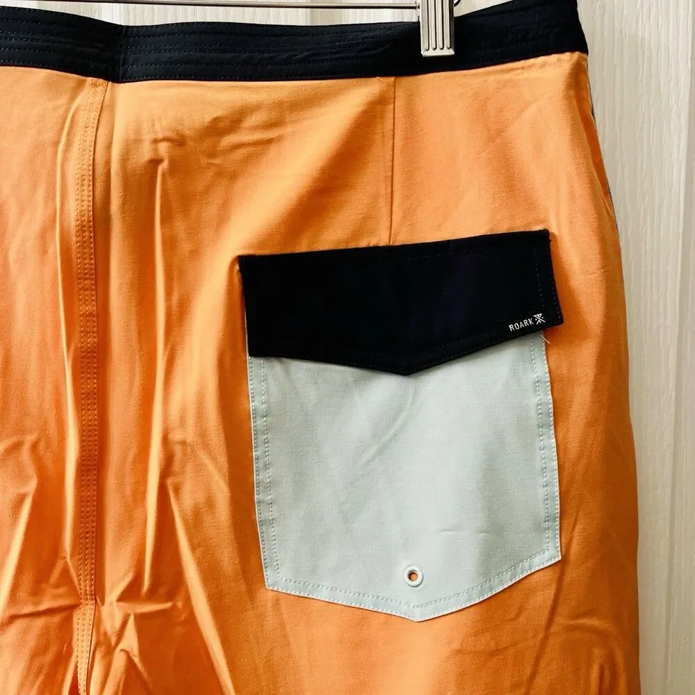 Roark Chiller Mixtape‎ 17” Boardshorts Orange Men's 36 Swim Trunks Shorts RB454